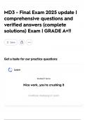 MD3 - Final Exam 2025 update &vert; comprehensive questions and verified answers &lpar;complete solutions&rpar; Exam &vert; GRADE A&plus;&excl;&excl;