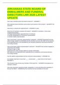 ARKANSAS STATE BOARD OF EMBALMERS AND FUNERAL DIRECTORS LRR 2025 LATEST UPDATE