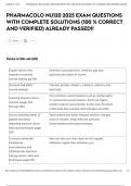 PHARMACOLO NU120 2025 EXAM QUESTIONS WITH COMPLETE SOLUTIONS &lpar;100 &percnt; CORRECT AND VERIFIED&rpar; ALREADY PASSED&excl;&excl;