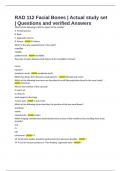 RAD 112 Facial Bones &vert; Actual study set &vert; Questions and verified Answers