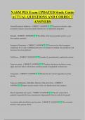 NASM PES Exam UPDATED Study Guide  ACTUAL QUESTIONS AND CORRECT  ANSWERS