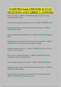 NASM PES Exam UPDATED ACTUAL  QUESTIONS AND CORRECT ANSWERS