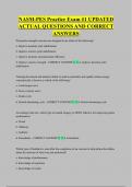 NASM-PES Practice Exam &num;1 UPDATED  ACTUAL QUESTIONS AND CORRECT  ANSWERS