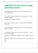 SARTECH I Exam with accurate detailed answers