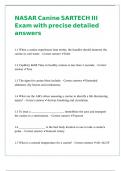 NASAR Canine SARTECH III Exam with precise detailed answers 