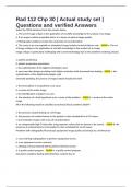 Rad 112 Chp 30 &vert; Actual study set &vert; Questions and verified Answers