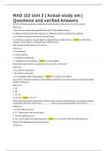 RAD 112 Unit 2 &vert; Actual study set &vert; Questions and verified Answers