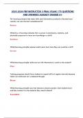 2025-2026 FIRE INSTRUCTOR 2 FINAL EXAM&vert;170 QUESTIONS AND ANSWERS&vert;ALREADY GRADED A&plus;