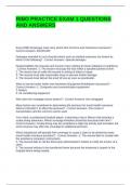 RIBO PRACTICE EXAM 1 QUESTIONS AND ANSWERS