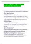 RIBO TEST &num;3 HOME INSURANCE QUESTIONS AND ANSWERS