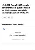 NSG-322 Exam 1 2025 update &vert; comprehensive questions and verified answers &lpar;complete solutions&rpar; Exam &vert; GRADE A&plus;&excl;&excl;