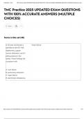 TMC Practice exam 2025 UPDATED EXAM QUESTIONS WITH 100&percnt; ACCURATE ANSWERS &lpar;MULTIPLE CHOICES&rpar;