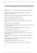Hawaii Massage Exam Study Guide 2025