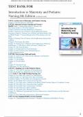 Test Bank For Introduction to Maternity and Pediatric Nursing 8th Edition by Gloria Leifer