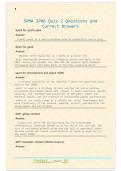 SPMA 2P06 Quiz 2 Questions and  Correct Answers 