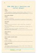 SPMA 2P06 Quiz 1 Questions and  Correct Answers