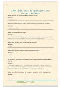 SPMA 2P06 Test &num;2 Questions and  Correct Answers 