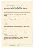SPMA 2P06 Test 2 Questions and  Correct Answers 