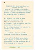 TEXES 160 PPR Exam Questions and  Correct Answers 