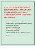ATI RN COMPREHENSIVE PREDICTOR EXAM  &lpar;2025 VERSION&colon; FORMS A&comma; B&comma; C&rpar; EXAM 2 WITH  NGN QUESTIONS AND REVISED CORRECT  ANSWERS WITH RATIONALES &vert;GUARANTEED  PASS &lpar;2025 &sol; 2026&rpar;