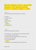Biochem Module 4 Exam &sol; Actual Test Questions with Detailed Verified Answers &sol; Already Graded A &sol; 2025&period;