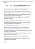 ACCT 451 Latest Updated Exam 2025 