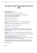 Bio 2301 Human Physiology Final Exam  2025