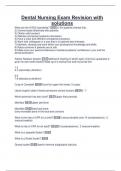 Dental Nursing Exam Revision with  solutions
