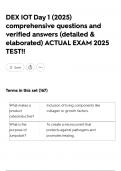 DEX IOT Day 1 &lpar;2025&rpar; comprehensive questions and verified answers &lpar;detailed & elaborated&rpar; ACTUAL EXAM 2025 TEST&excl;&excl;