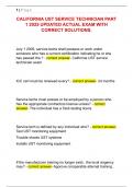 CALIFORNIA UST SERVICE TECHNICIAN PART  1 2025 UPDATED ACTUAL EXAM WITH  CORRECT SOLUTIONS&period;