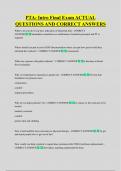 PTA&colon; Intro Final Exam ACTUAL  QUESTIONS AND CORRECT ANSWERS