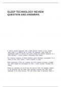SLEEP TECHNOLOGY REVIEW QUESTION AND ANSWERS