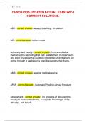CHSOS Certification Exam 2025 &ndash; Complete Q&A Study Guide with Verified Answers and Simulation Operations Terminology