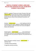 Florida Dental Hygiene Laws and Rules Exam 2025 &ndash; Complete Q&A Guide with Supervision Levels and Regulatory Standards
