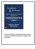 Exam &lpar;elaborations&rpar; Pharmacology Goodman and Gilman's Pharmacological Basis of Therapeutics Digital Edition