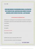 ACHE BOG &lpar;BOARD OF GOVERNORS&rpar; EXAM A&comma; B & PRACTICE TEST COMPLETE 500&plus; QUESTIONS AND CORRECT ANSWERS