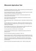 Wisconsin Agriculture Test    NEWEST 2025&sol;2026 ACTUAL EXAM COMPLETE QUESTIONS AND CORRECT DETAILED ANSWERS &lpar;VERIFIED ANSWERS&rpar; &vert;ALREADY GRADED A&plus;&vert;&vert;BRAND NEW&excl;&excl;