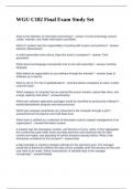 WGU C182 Final Exam Study Set Questions and Answers 100&percnt; Correct