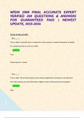 NFDN 2008 FINAL ACCURATE EXPERT VERIFIED 200 QUESTIONS & ANSWERS FOR GUARANTEED PASS &vert; NEWEST UPDATE&comma; 2025-2026 