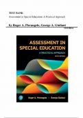 Assessment in Special Education&colon; A Practical Approach &ndash; 6th Edition by Roger A&period; Pierangelo & George A&period; Giuliani &vert; Complete Test Bank for All Chapters