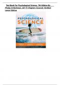 TEST BANK for Psychological Science&comma; 7th Edition by Phelps & Berkman&comma; All 15 Chapters Covered&comma; Verified Latest Edition