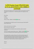 CAPM Practice Exam UPDATED Study  ACTUAL QUESTIONS AND CORRECT  ANSWERS