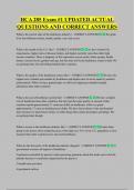 HCA 285 Exam &num;1 UPDATED ACTUAL  QUESTIONS AND CORRECT ANSWERS