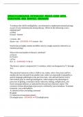 SPEECH-LANGUAGE PATHOLOGY PRAXIS EXAM WITH  QUESTIONS AND VERIFIED ANSWERS