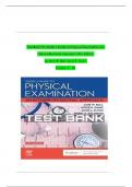 Test Bank For Seidel's Guide to Physical Examination An Interprofessional Approach 10th Edition by Jane W&period; Ball&comma; Joyce E&period; Dains Chapter 1-26