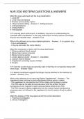 NUR 2030 MIDTERM QUESTIONS & ANSWERS