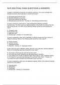 NUR 2030 FINAL EXAM QUESTIONS & ANSWERS