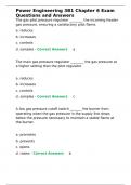 Power Engineering 3B1 Chapter 6 Exam Questions and Answers