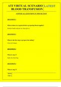 ATI VIRTUAL SCENARIO BLOOD TRANSFUSION QUESTIONS AND ANSWERS 2025