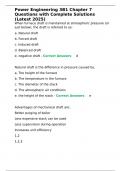 Power Engineering 3B1 Chapter 7 Questions with Complete Solutions &lpar;Latest 2025&rpar;